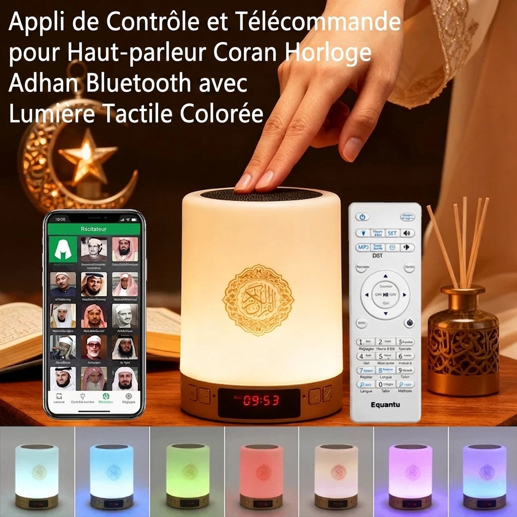 QuranClock – Enceinte Coran Bluetooth avec horloge Azan