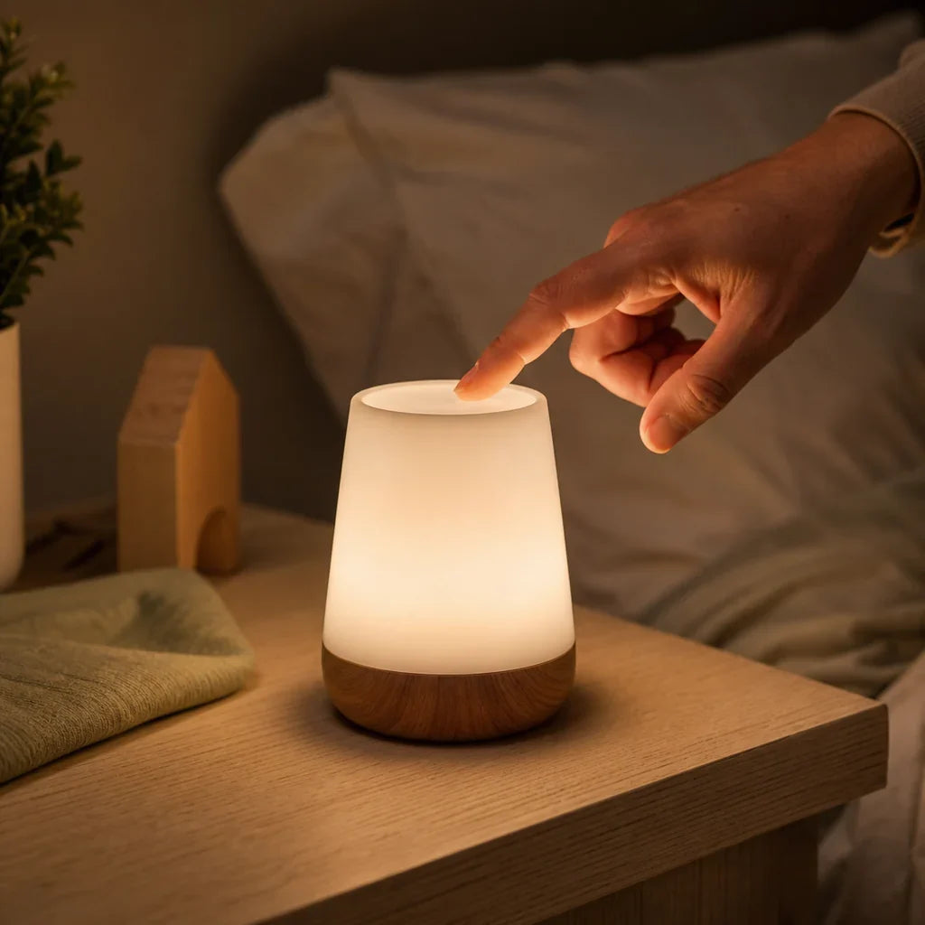 Veilleuse Lumière Rouge Tactile Rechargeable avec Timer