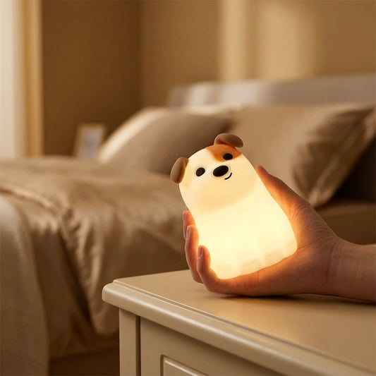Kawanimals Chien – Veilleuse LED silicone kawaii rechargeable