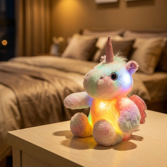UniPlush – Peluche licorne kawaii lumineuse 25 cm