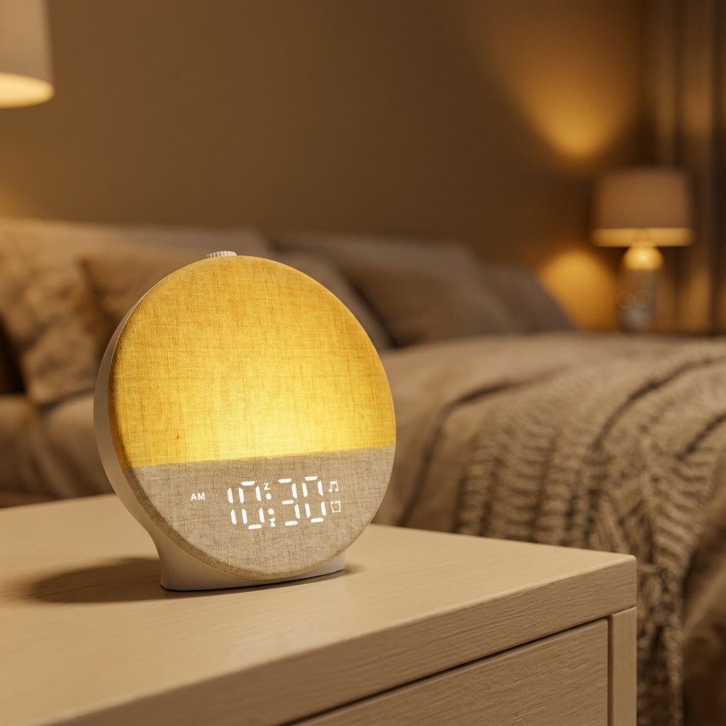 SunriseAlarm – Réveil veilleuse simulateur d'aube avec bruit blanc