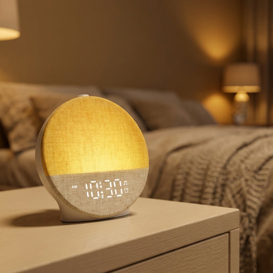 SunriseAlarm – Réveil veilleuse simulateur d'aube avec bruit blanc
