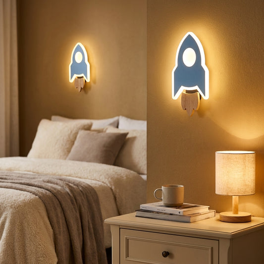 Applique murale fusée LED | RocketWall