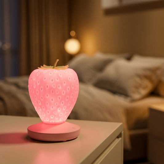 Veilleuse fraise silicone | StrawLuz