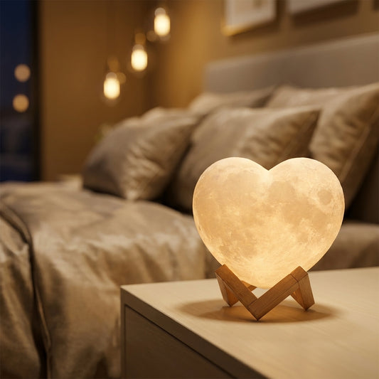 Veilleuse cœur LED 16 couleurs avec télécommande – Lampe décorative USB