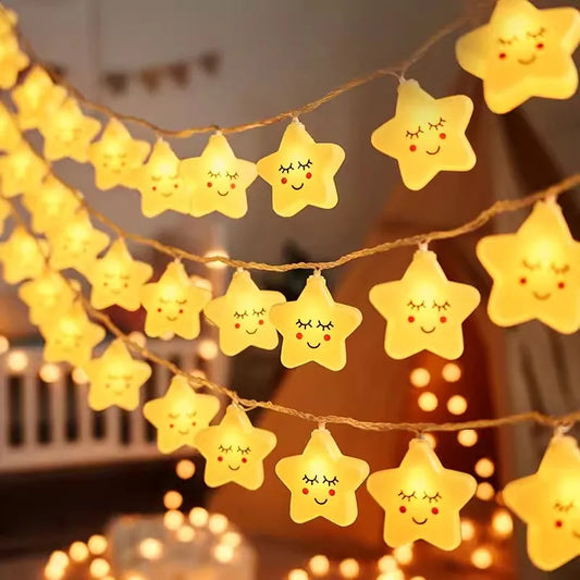 FloralString – Guirlande LED blanc chaudmotifs floraux à piles