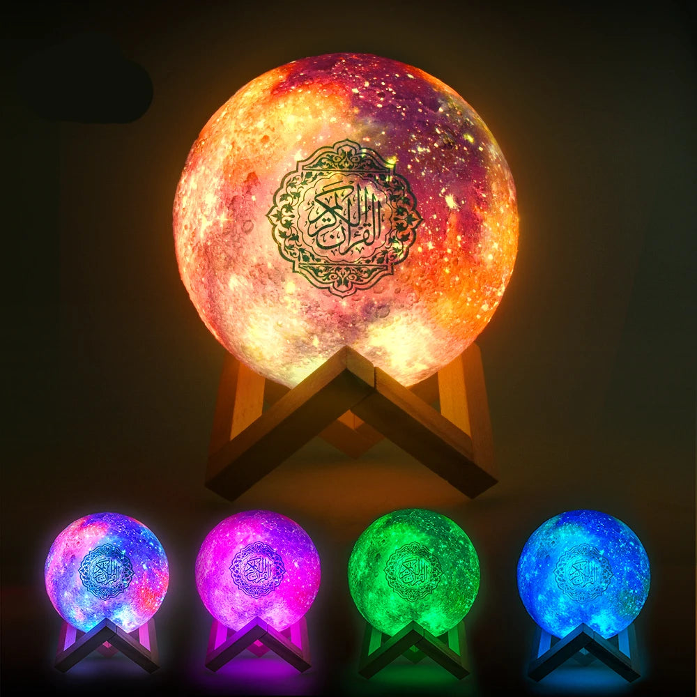 QuranLight – Veilleuse Coran LED avec enceinte Bluetooth et télécommande