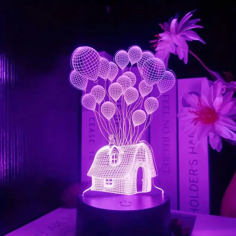 BalloonHouse – Veilleuse 3D illusion optique maison ballon