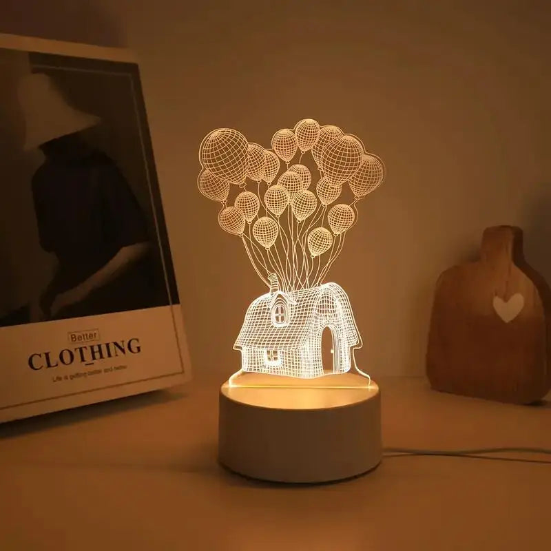 BalloonHouse – Veilleuse 3D illusion optique maison ballon