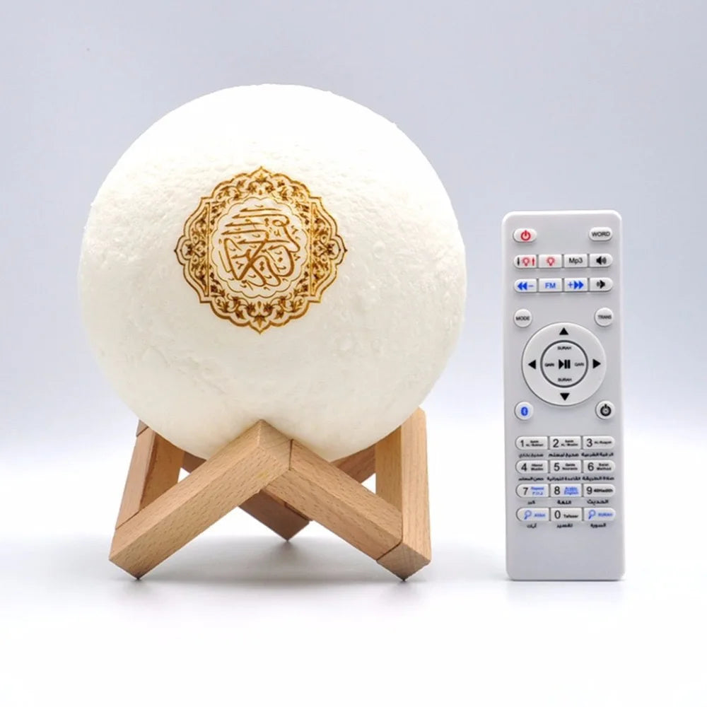 QuranLight – Veilleuse Coran LED avec enceinte Bluetooth et télécommande