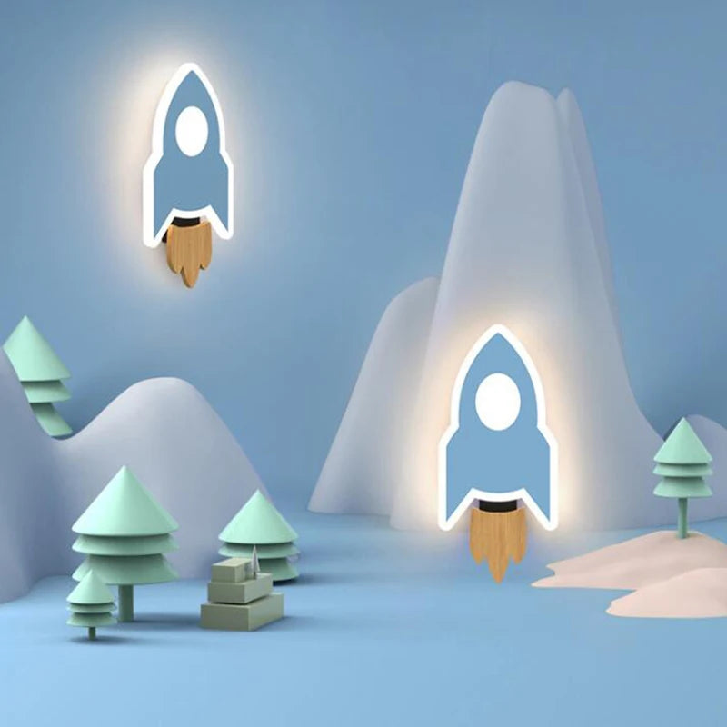 Applique murale fusée LED | RocketWall