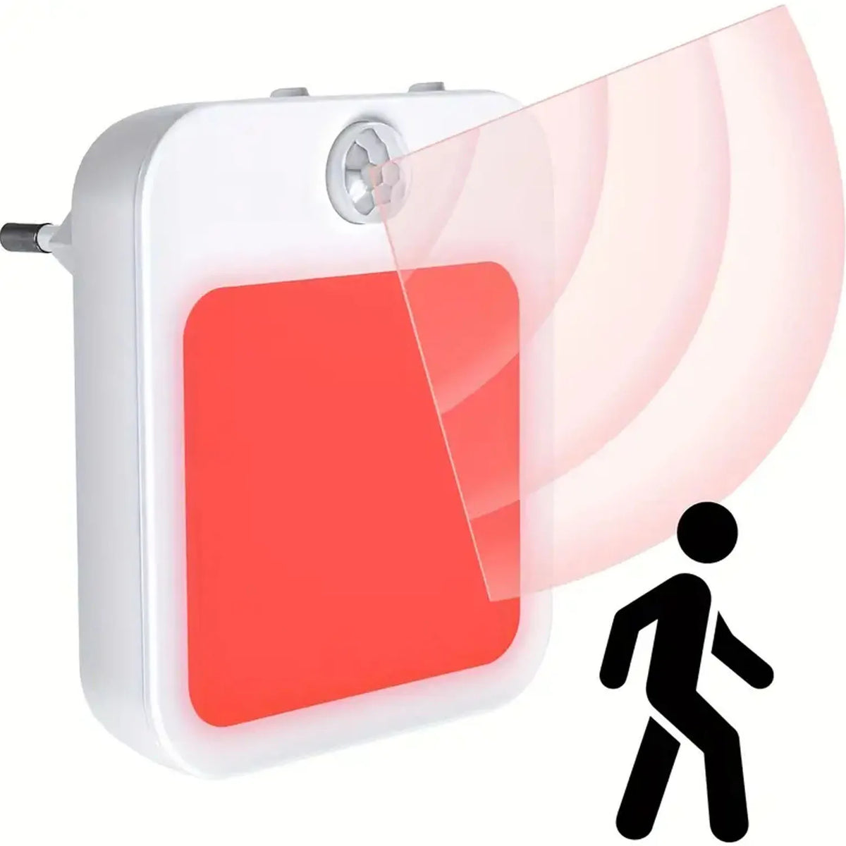 Veilleuse à lumière rouge avec prise, veilleuse intelligente, marche/arrêt automatique, adaptée à la chambre à coucher, à la salle de bain et à la cuisine, 1 pièce