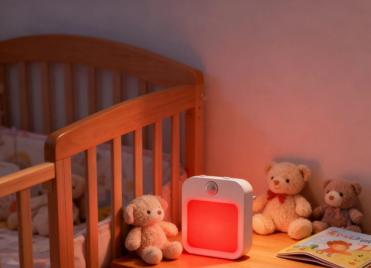 Veilleuse à lumière rouge avec prise, veilleuse intelligente, marche/arrêt automatique, adaptée à la chambre à coucher, à la salle de bain et à la cuisine, 1 pièce